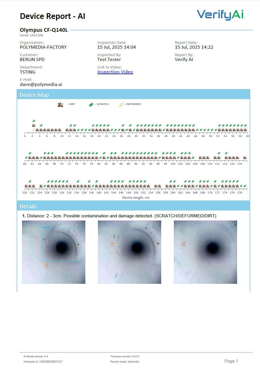AI-generated inspection report