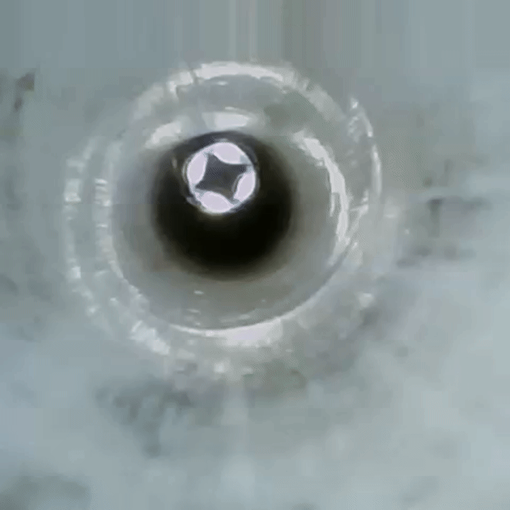 Borescope camera moving through endoscope channel